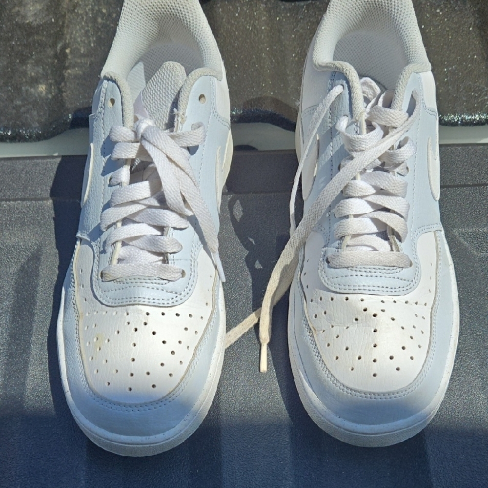 White And Baby Blue Nike Sneakers